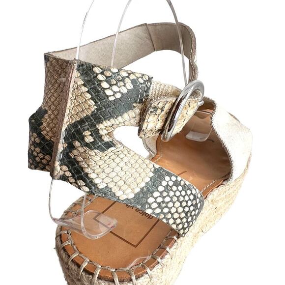 DOLCE VITA Lesly Espadrille Platform Sandal in Tan & Snake Print Women's Sz. 8.5 - Picture 7 of 14
